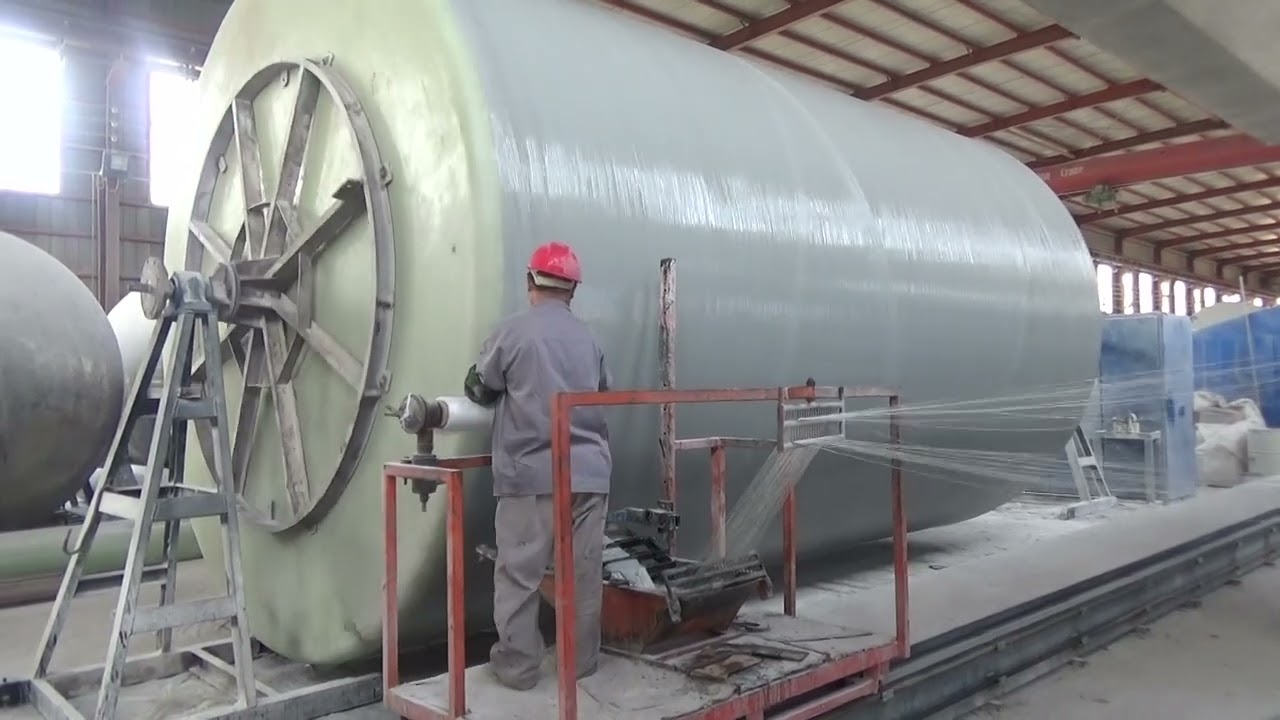 winding process of FRP tank