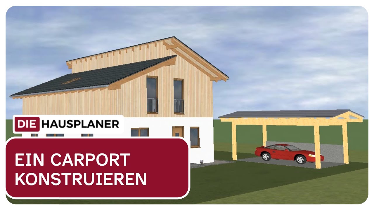 Ein Carport im 3D HAUSPLANER ganz einfach konstruieren