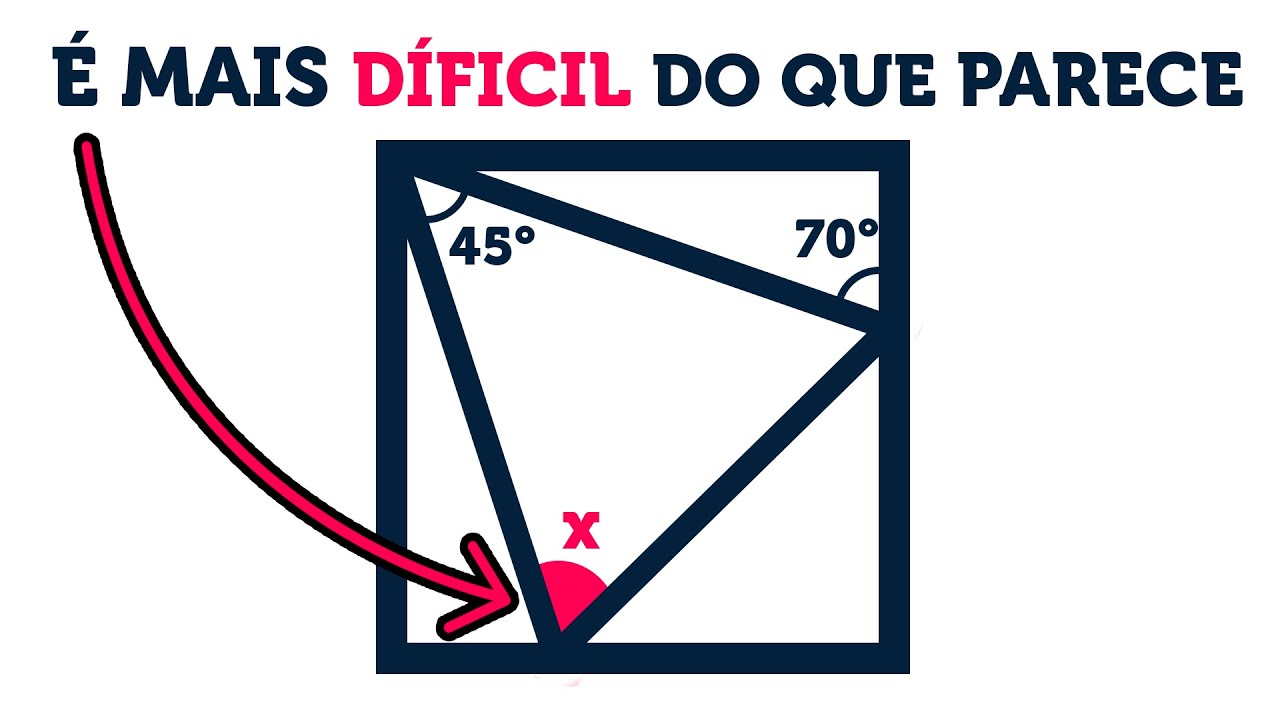 Qual é o valor de x? | GEOMETRIA PLANA: ÂNGULOS e TRIÂNGULOS