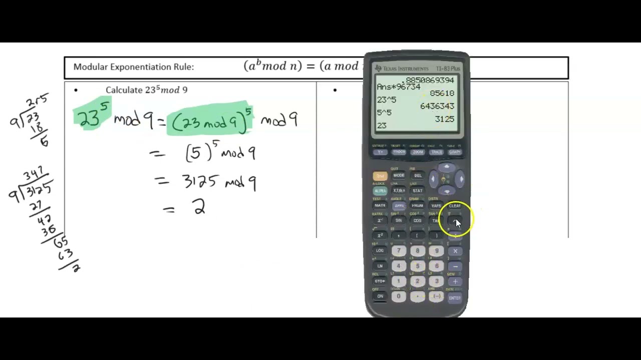 103x Cryptography LHS Modular Exponentiation Rule