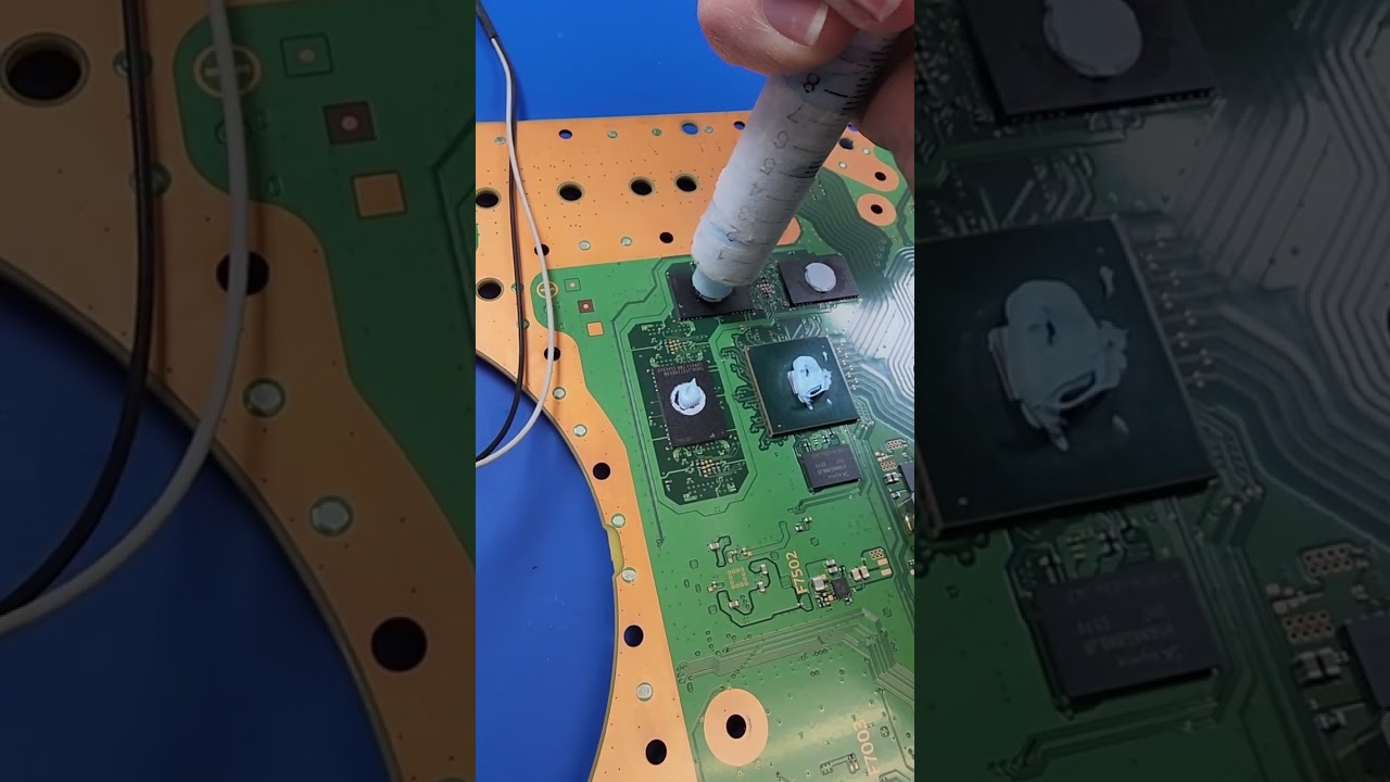 PlayStation 5 system in for cleaning and discovered the HDMI port improperly soldered. 