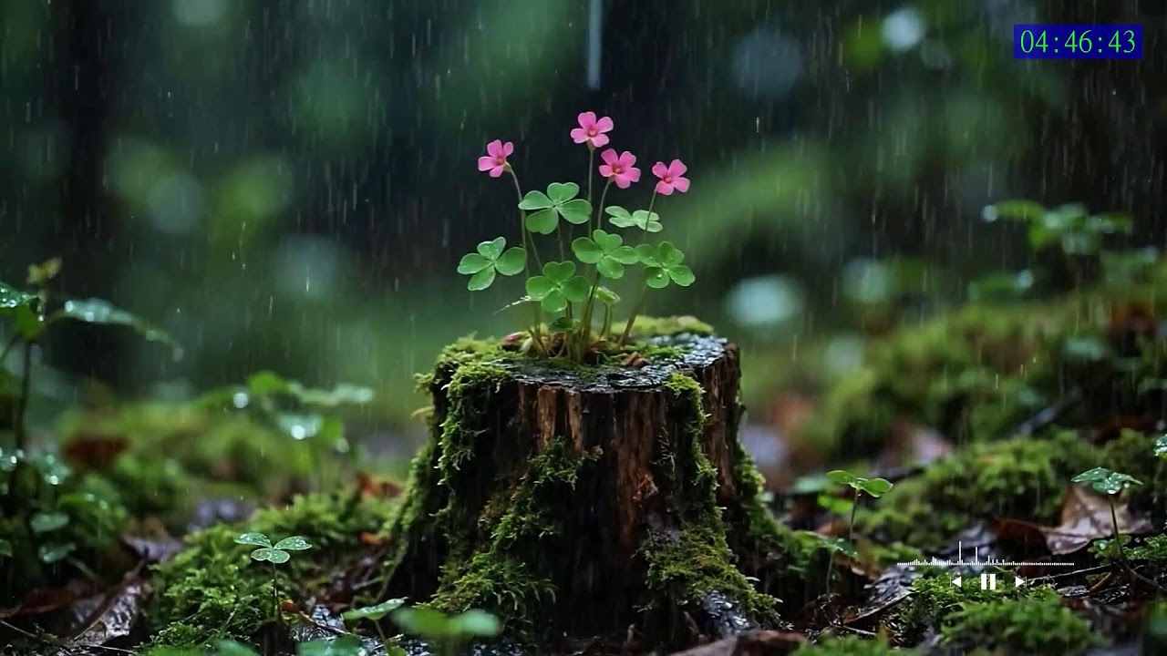 Night Rain and Thunder Ambience for Insomnia Relief