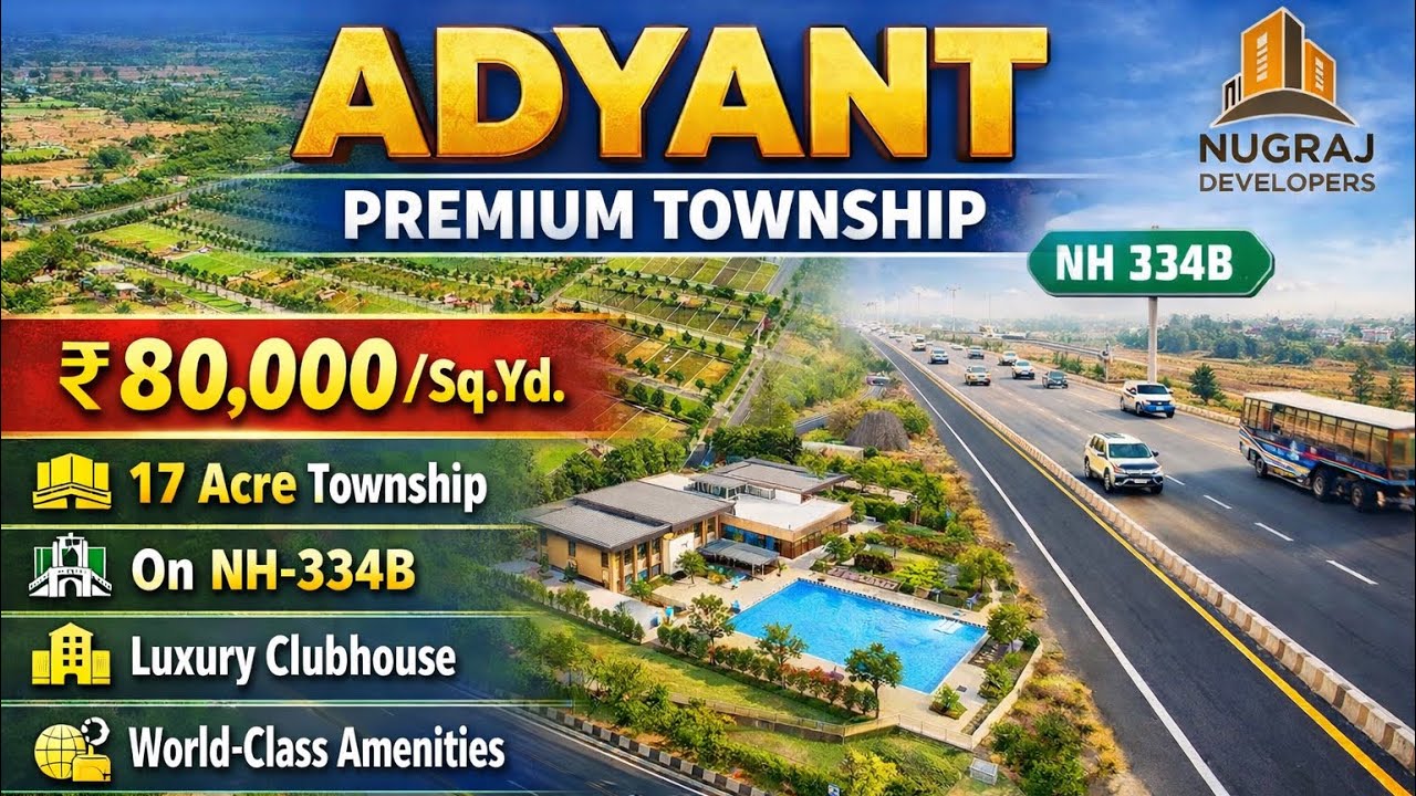ADYANT Plots on NH-334B | Premium Township by Nugraj Developers| #plot #realestate #luxury #property