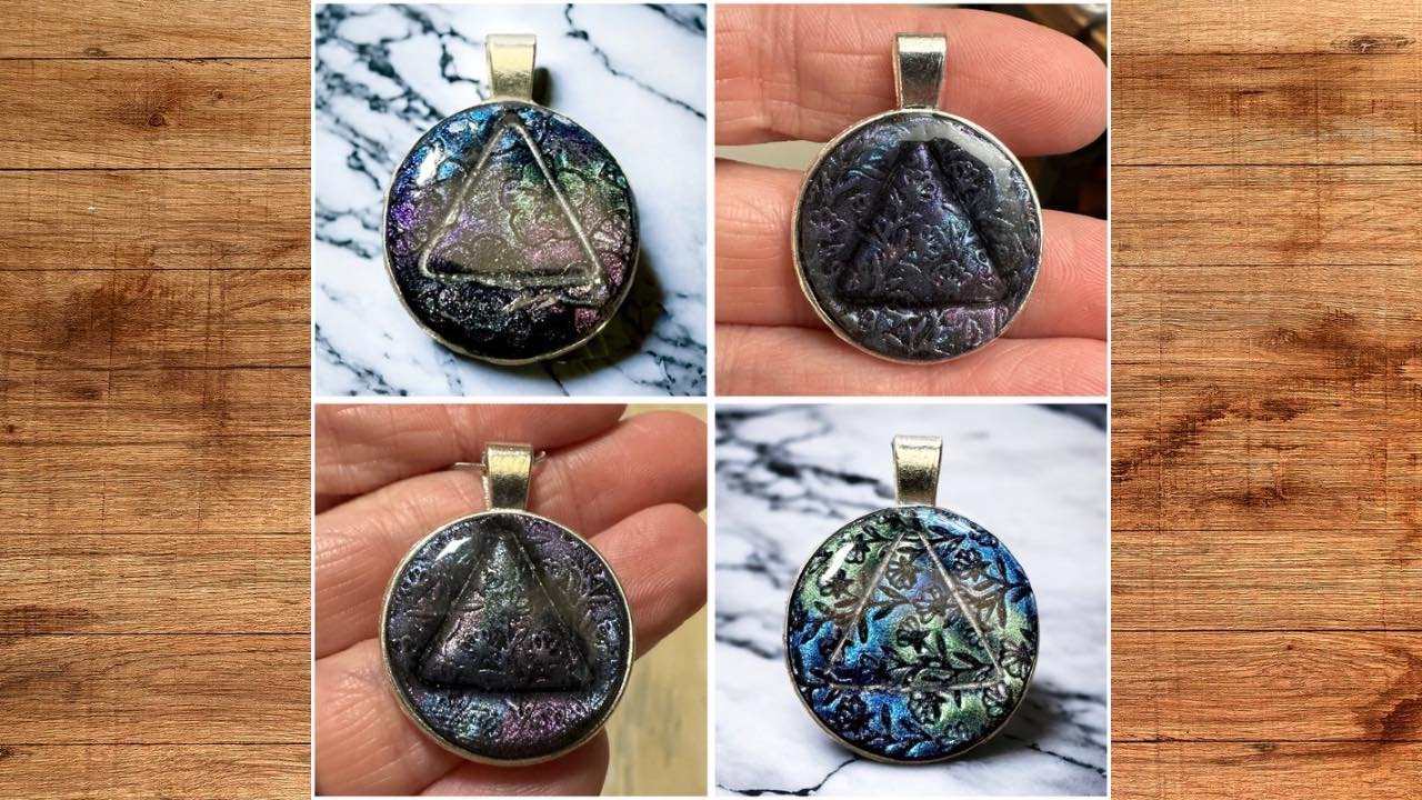 MTSCC  #009 Revocery Inspired Polymer Clay and Silver Bezel Pendant   Failures Can Happen, But...