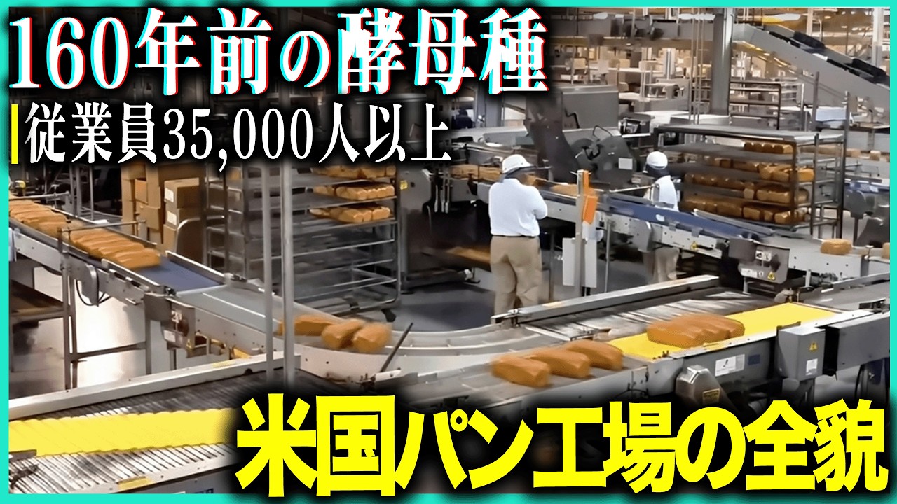 160年伝統継承！小麦と水だけで無限の味！米最大パン工場・サワードウの製造秘