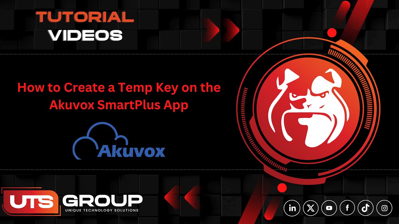 Akuvox SmartPlus – How to Create a Temporary Key Using the App | UTS Group