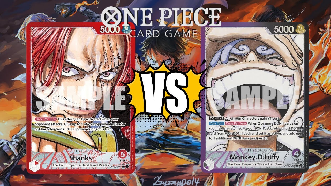 One Piece Card Game | Shanks VS Purple Black Luffy | OP11