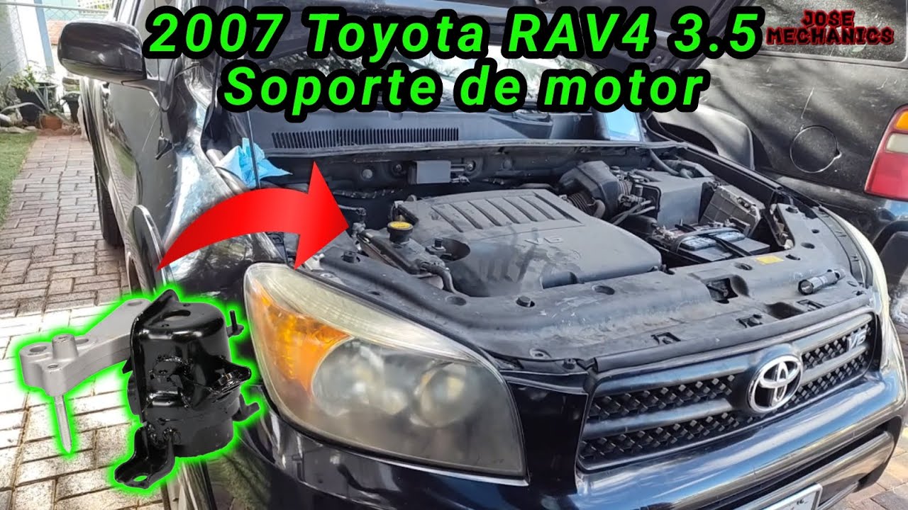 2007 Toyota RAV4 3.5 Cómo cambiar el soporte de motor de arriba del lado del pasajero