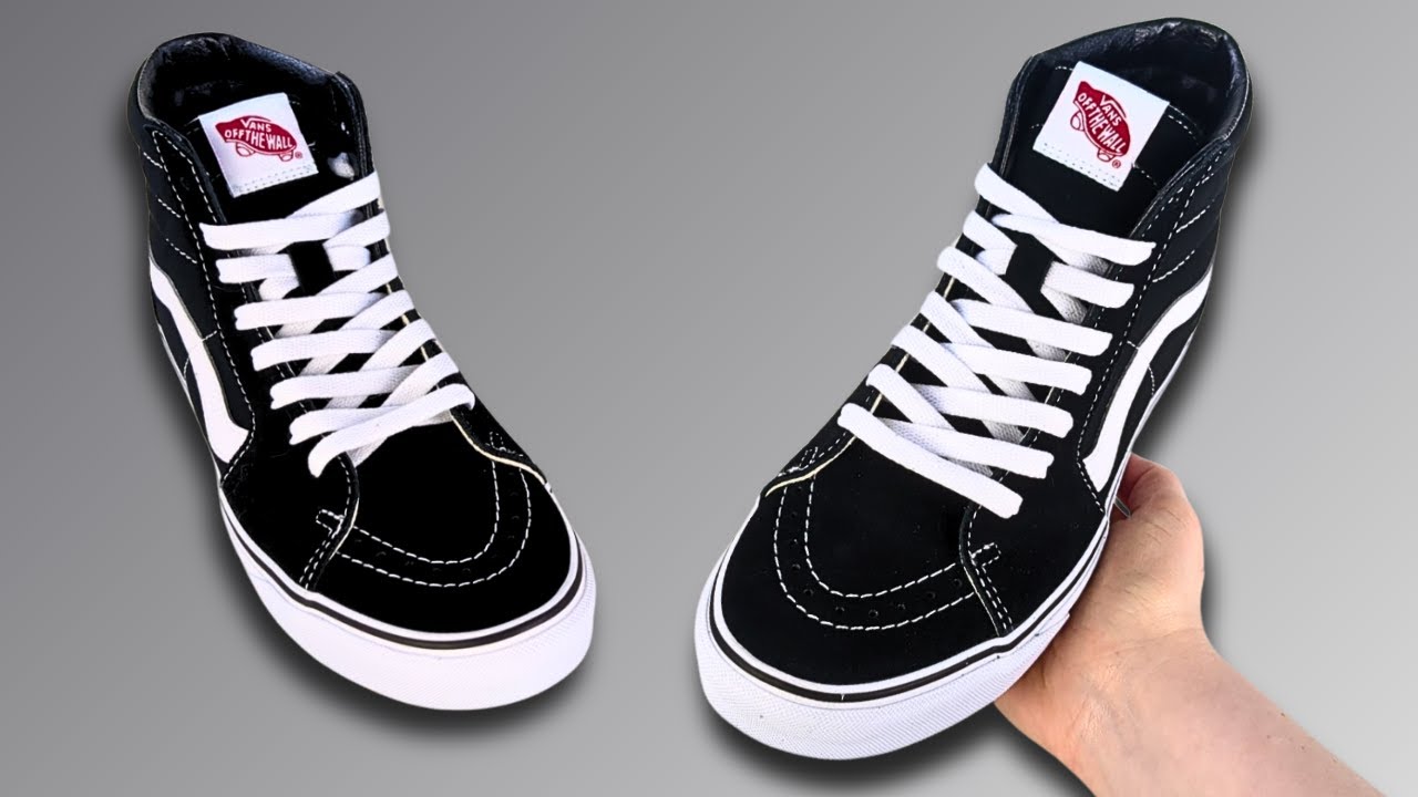 Как зашнуровать высокие кеды Vans (стандартный способ) Sk8 Hi Lacing