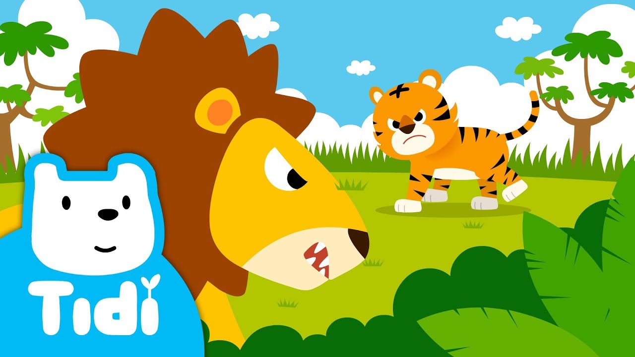 The King of Animals♪ | Lion vs Tiger | Sing Along with Tidi Songs for Children★TidiKids