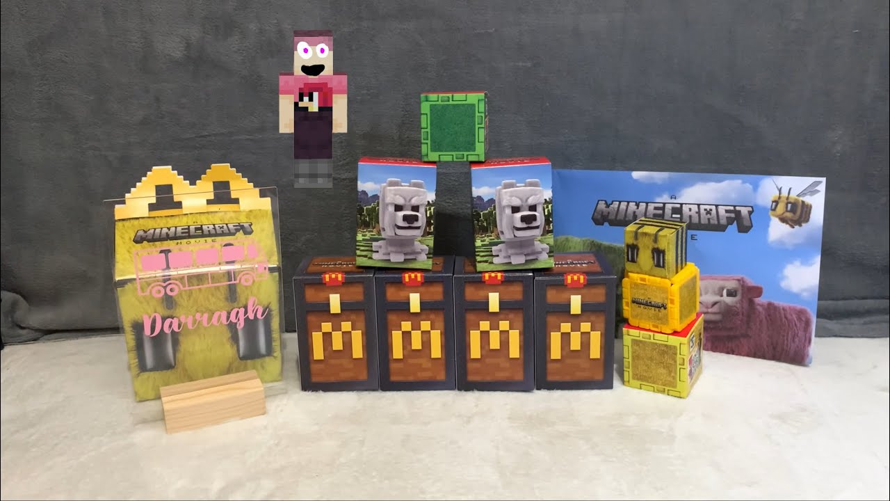 Unboxing some happy meal Minecraft movie toys