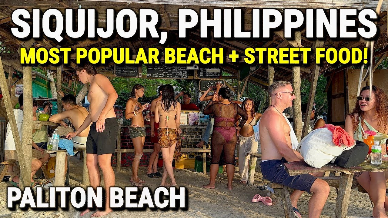Foreigners Love This Beach in SIQUIJOR, PHILIPPINES 🇵🇭 Paliton Beach Walk to Street Food Tour!