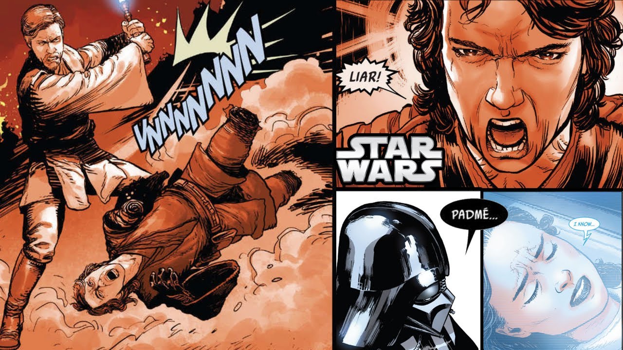 Vader Sees Anakin Lose to Obi-Wan and Padme Officially Die (CANON) (voice acted)