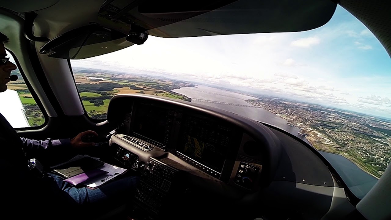 Arrival at Dundee Airport - EGPN - SR22
