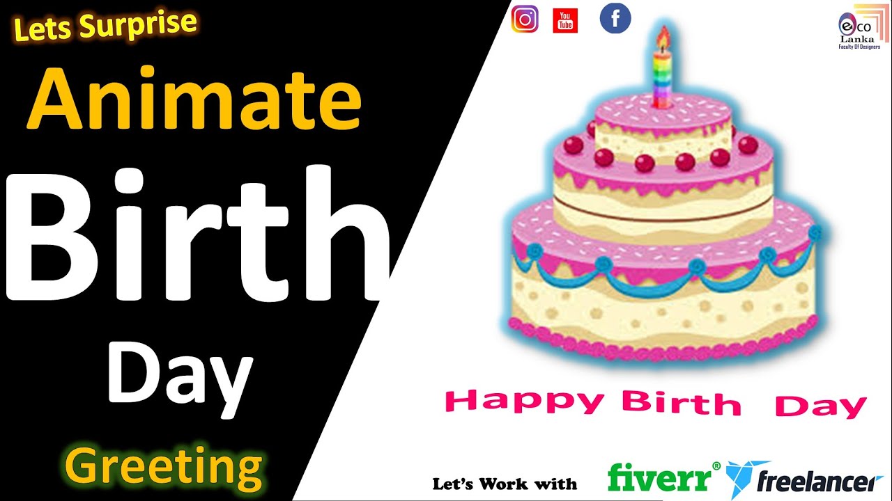 How to Design PowerPoint Animate Birthday Greeting Card Easy way to design