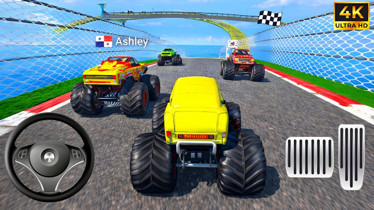 Monster Truck Mega Ramp Extreme Racing - Impossible GT Car Stunts Driving Gameplay 213