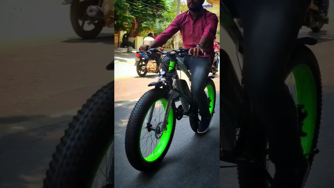 Green 💚 Fat tyre electric cycle ⚡ latest model 2025 🔥 at best price 🤩 #fatbike #fatcycle #ebike #mtb