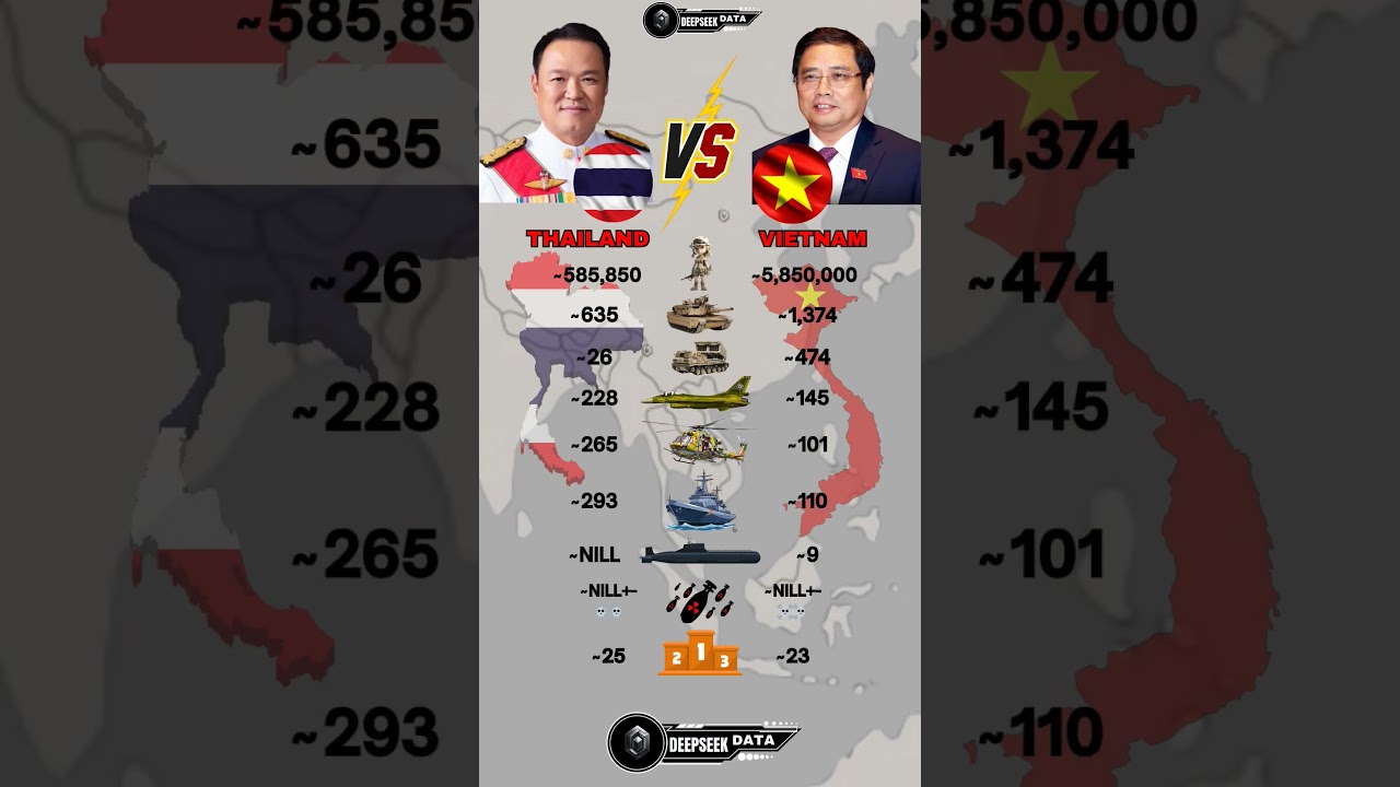 Thailand vs Vietnam Military Power 2025