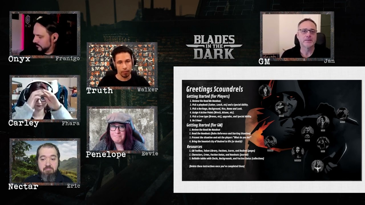 Blades in the Dark - Indie-Pen and Paper mit Jan Wagner Regelerklärung und Lets Play