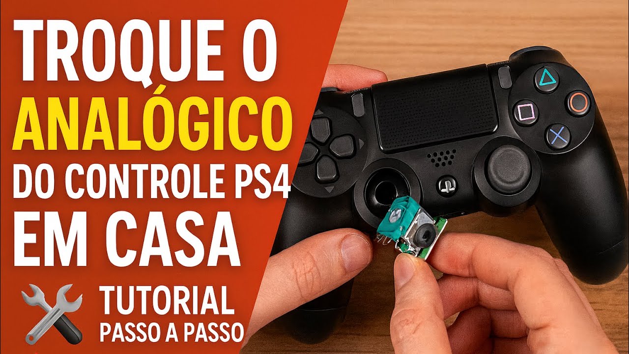 Troque o Analógico do Controle PS4 em Casa 🔥 Tutorial Passo a Passo 🎮