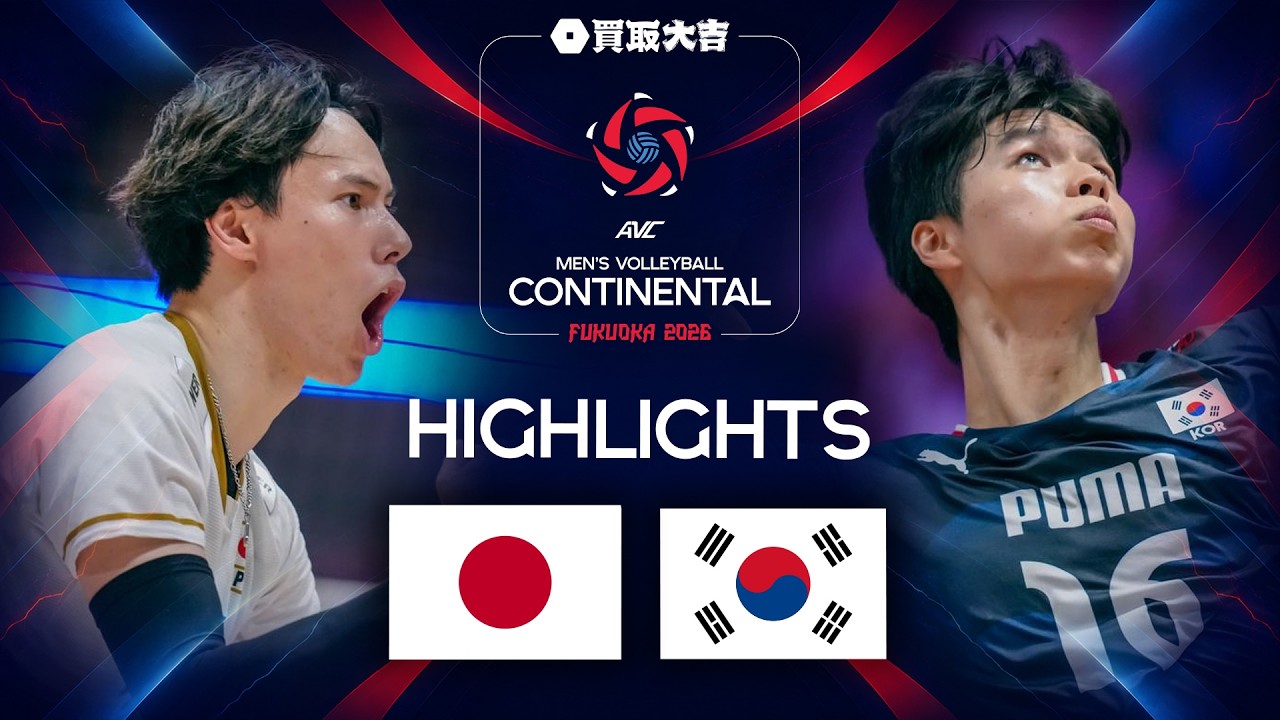 Japan 🇯🇵 vs. Korea 🇰🇷 - Semi Final | AVC Men's Continental Championships 2026 | Highlights