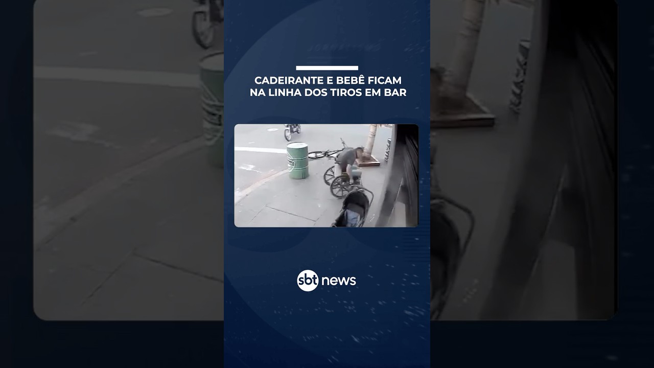 Tiros em frente a bar quase atingem cadeirante e beb&ecirc; em MG | #SBTManha