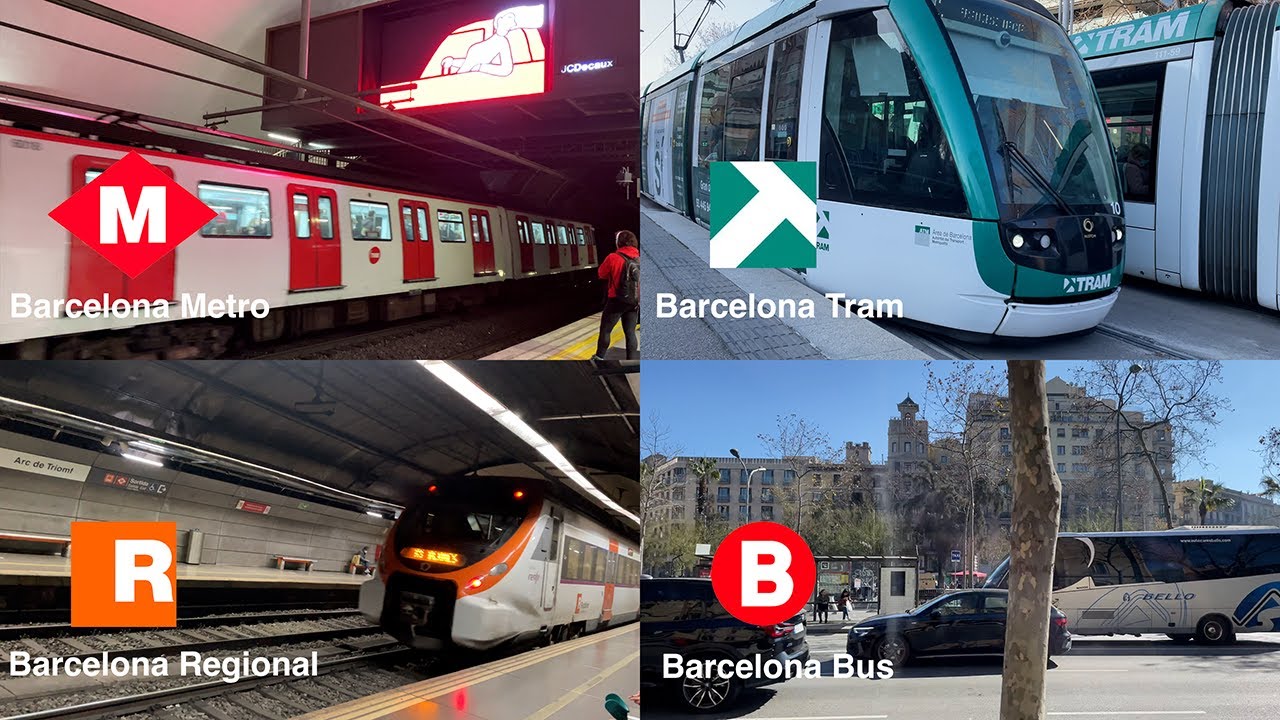 Barcelona Metro, Regional, Tram and Bus | Feb 2023 Compilation | 4K