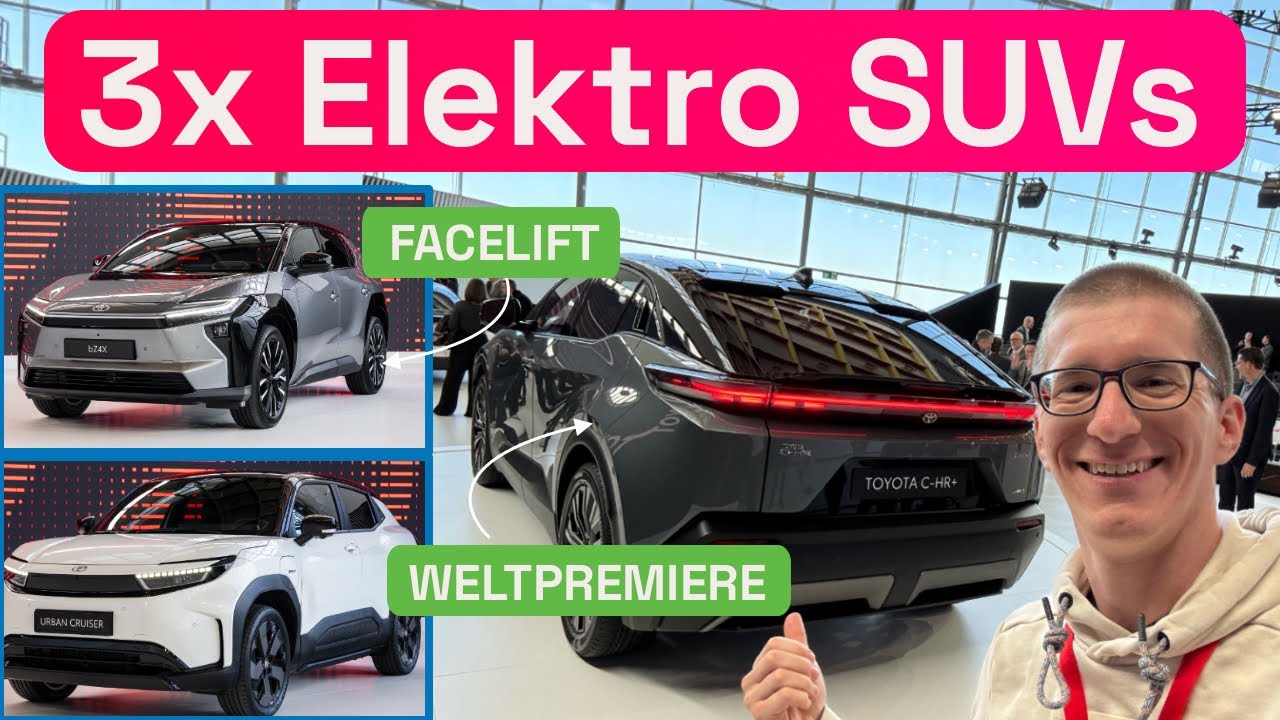 🔋 3x neue Elektro-SUVs: Toyota C-HR+ Weltpremiere, bZ4X Facelift und Urban Cruiser - Autophorie