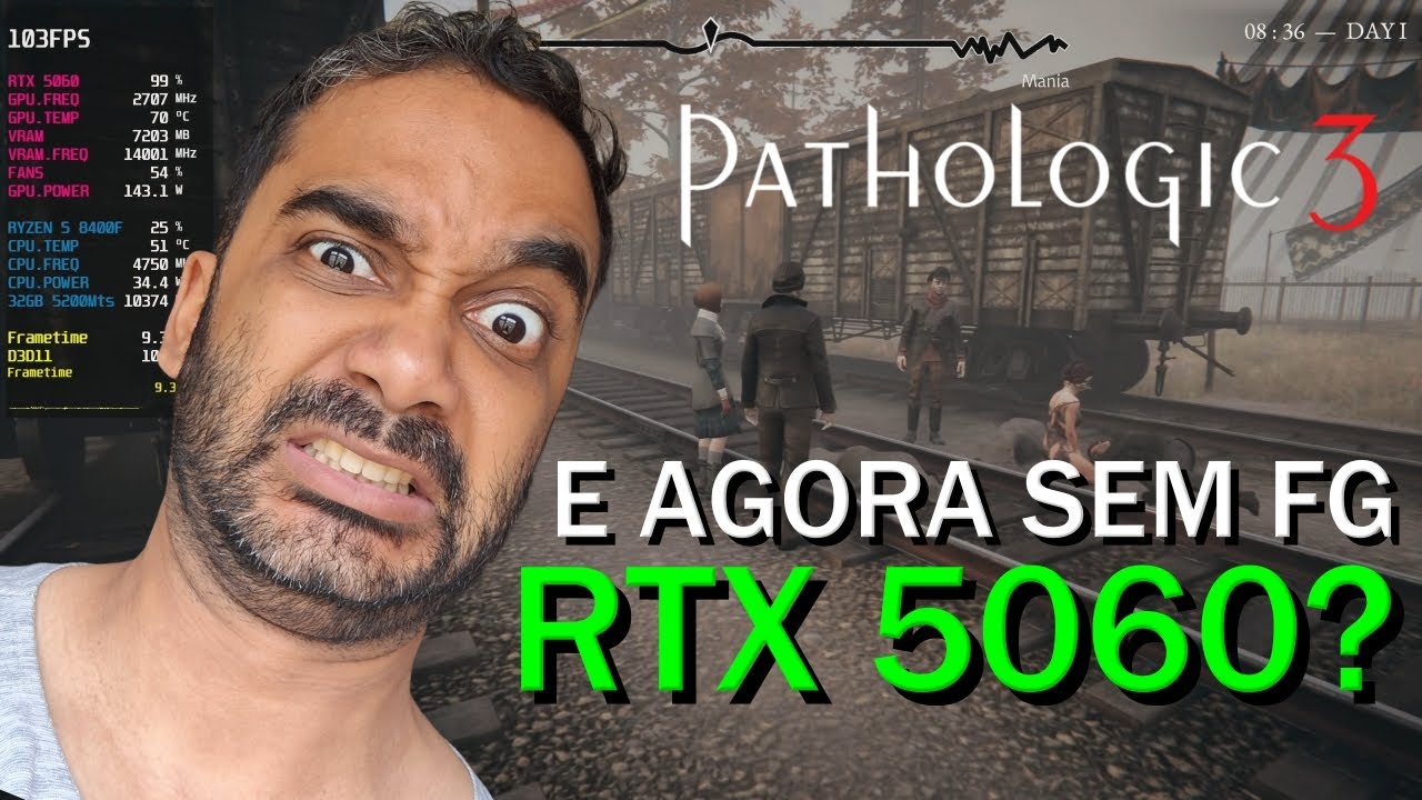 AINDA ASSIM RTX 5060 sem MFG CONSEGUIU RODAR BEM O PATHOLOGIC 3 com o RYZEN 5 8400F?