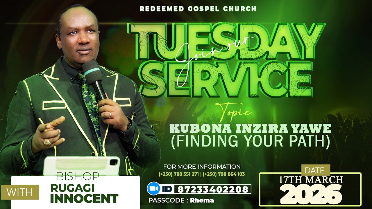 KUBONA INZIRA YAWE (Finding your path)|| Tuesday service with BISHOP Dr. Innocent RUGAGI