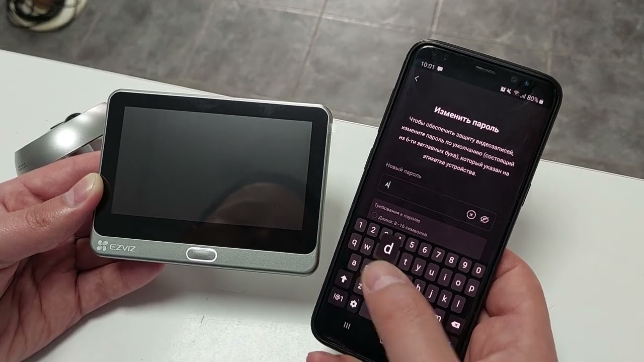 Подключение к телефону видеоглазка Ezviz DP2C / Connecting Ezviz DP2C video eye to your phone