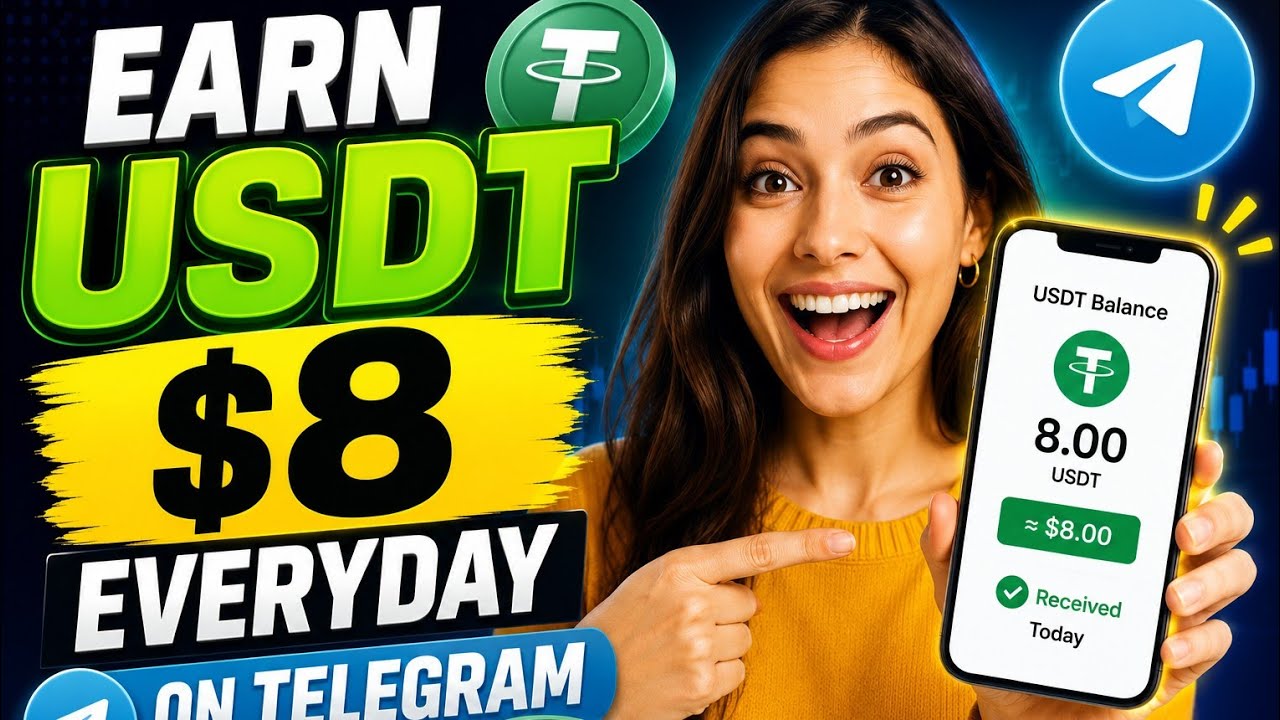 *Update| How i earn free usdt everyday on telegram #earnmoneyonline #crypto #freeusdt 