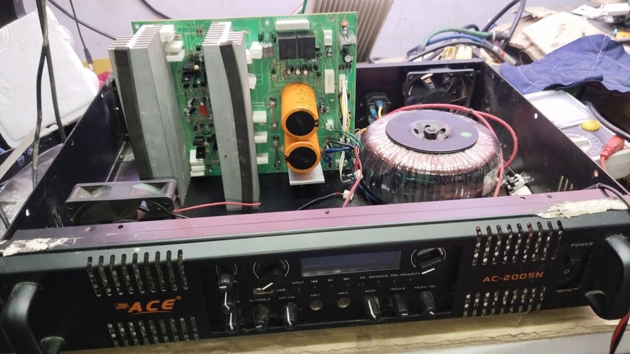 ACE  ac2005n hi power integrated amplifier umusok Ang mga PYESA tips kung paanu ayusin