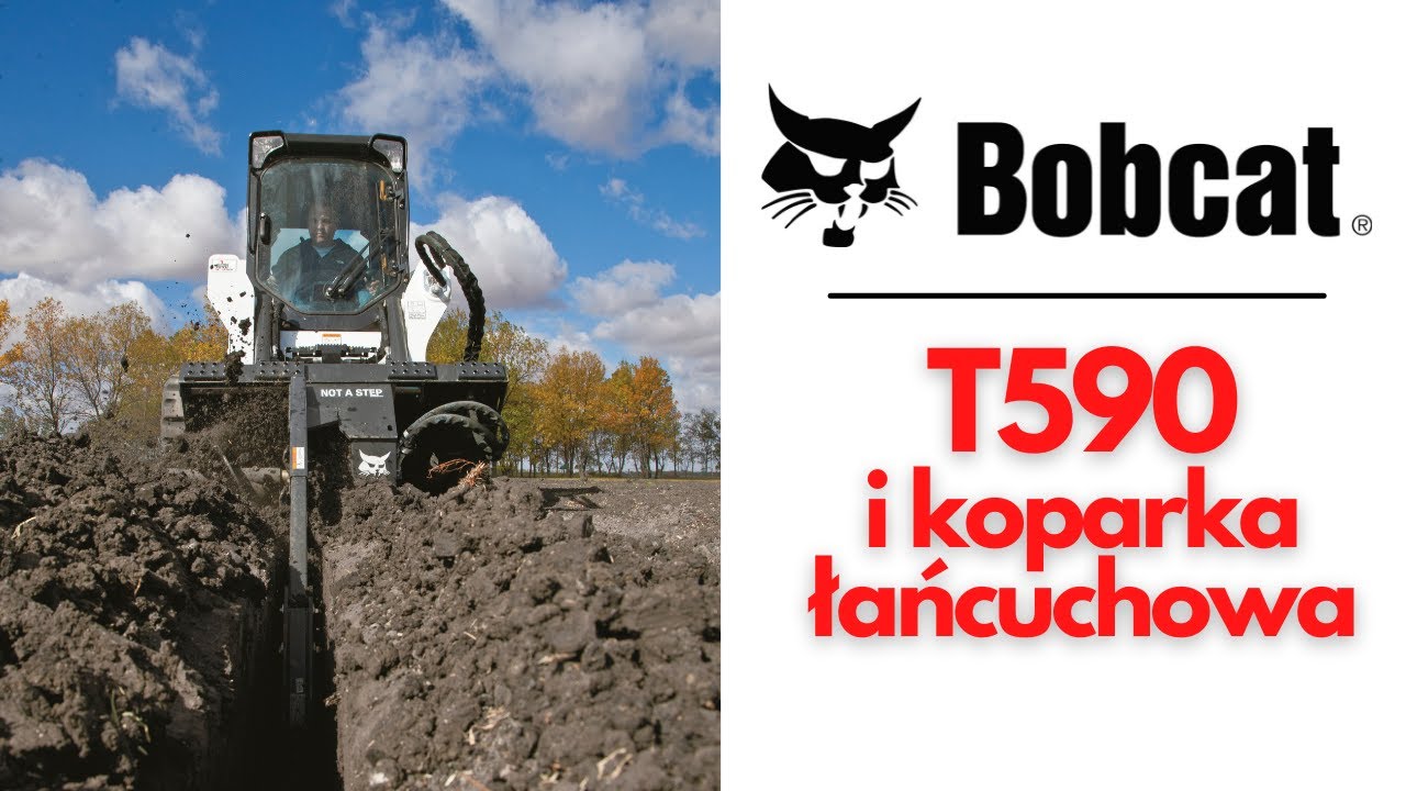 Miniładowarka Bobcat T590 z koparką łańcuchową