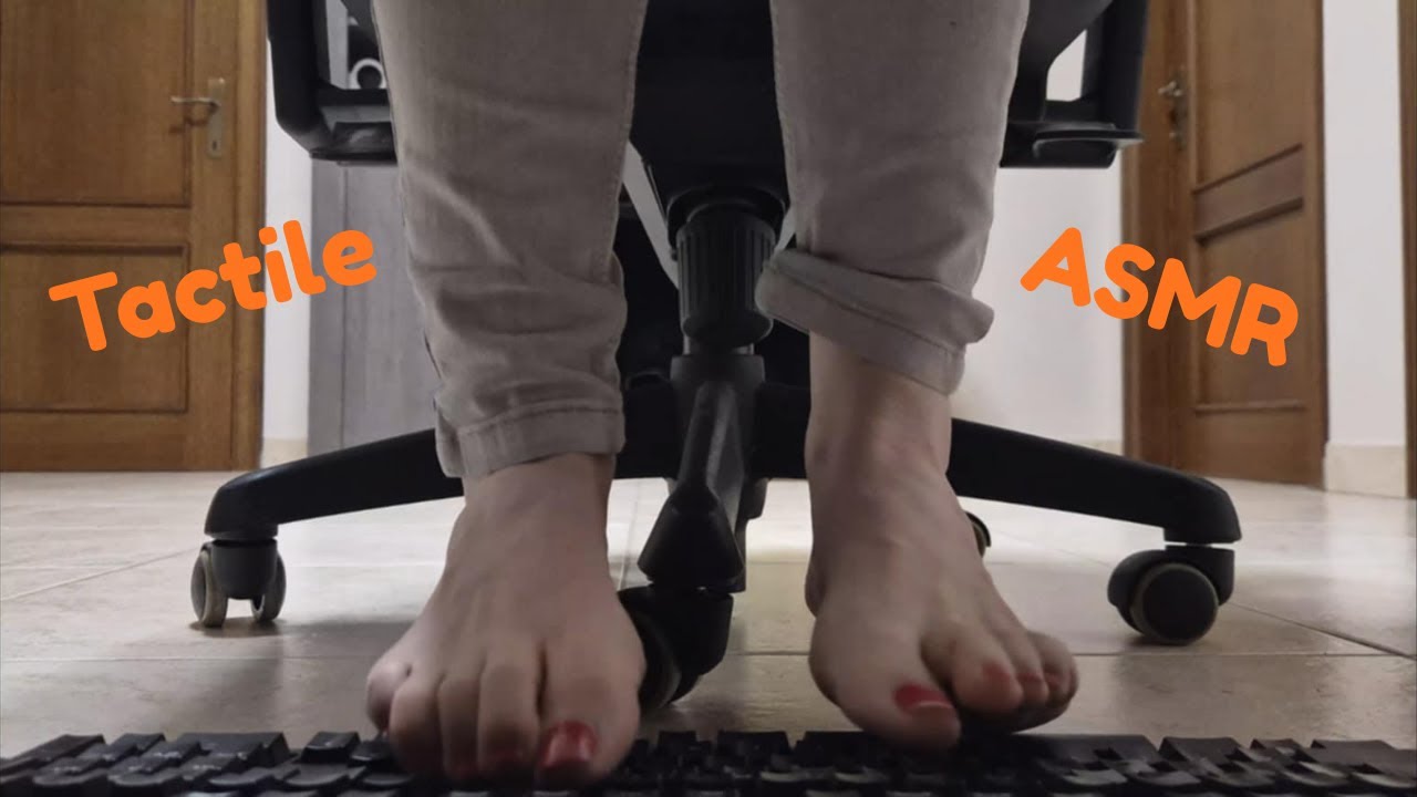 ASMR Feet Typing 🦶⌨️ Relaxing Keyboard Sounds & Whispers