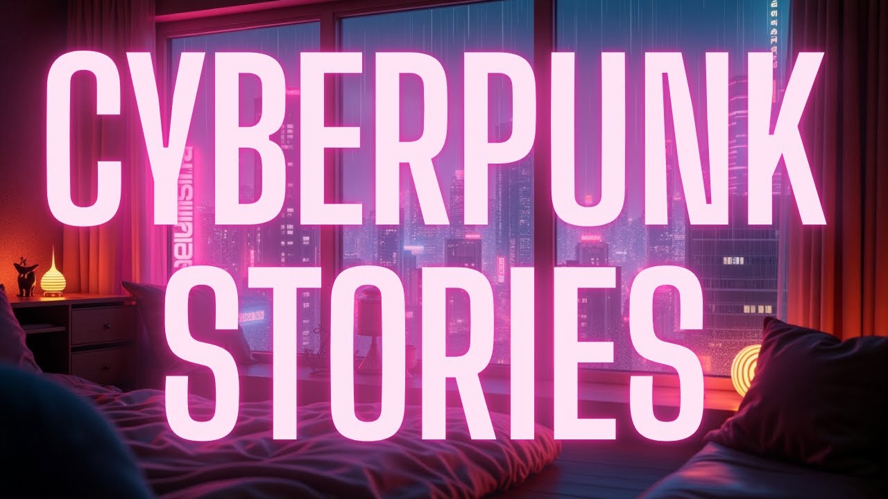 6 Hours of Cyberpunk Sleep Stories | Sci-Fi Audio | Ambient Sound of Rain for Deep Relaxation