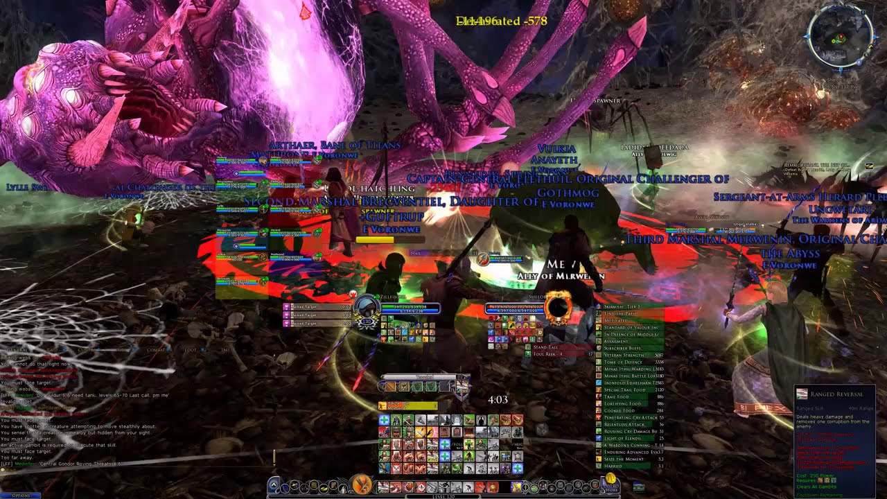 LOTRO Remmorchant Shelob T3 E Voronwe (+Herard), Laurelin, Warden POV