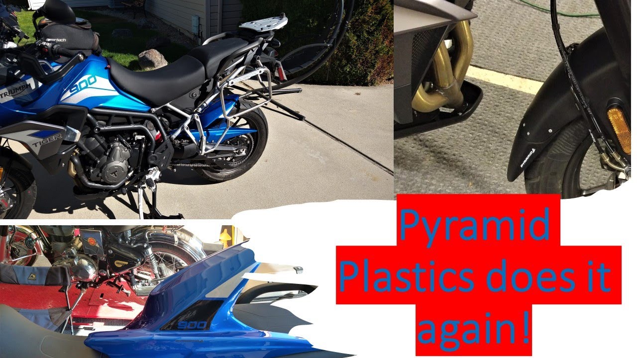 Installation of Pyramid Plastics fenders on Triumph Tiger 900