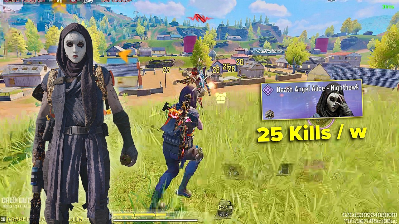 *NEW* 25 KILLS SOLO VS SQUAD W/ DEATH ANGLE ALICE - NIGHTHAWK IN COD MOBILE