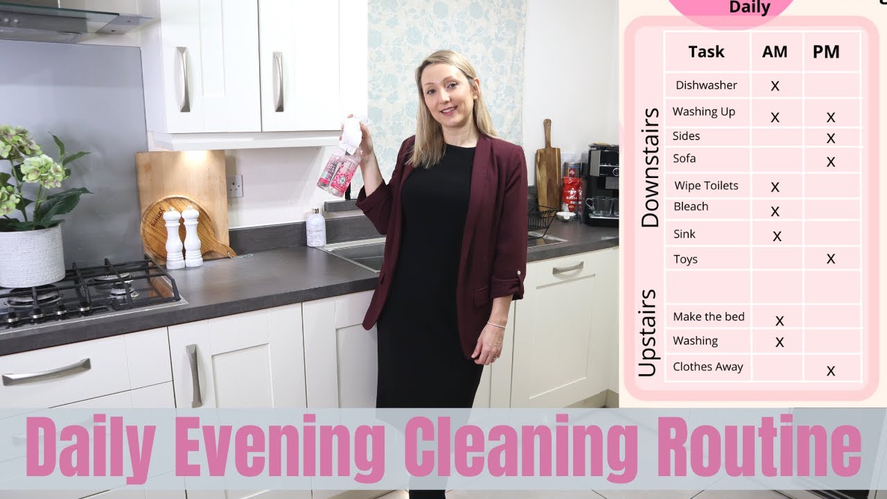 Daily Evening Cleaning Routine | UK Cleaning Motivation - Working Mum