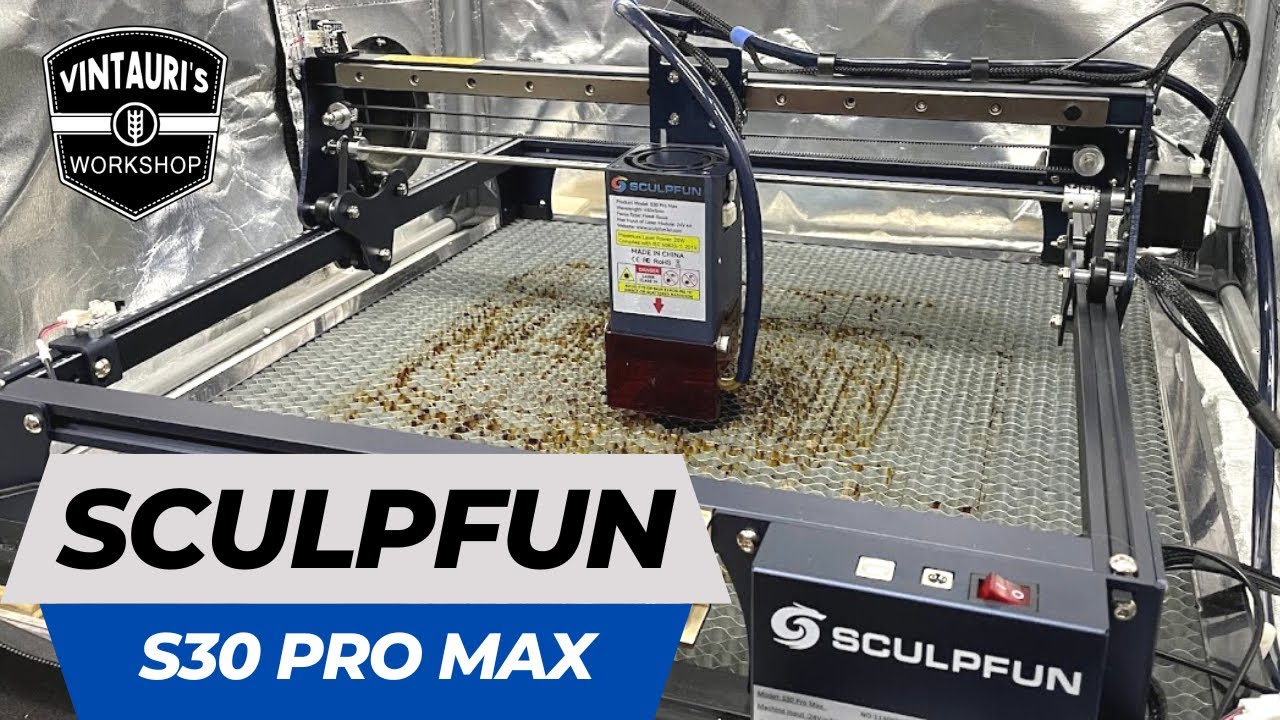 Sculpfun S30 Pro Max | 20 Watts of power with Lightburn controlled air module