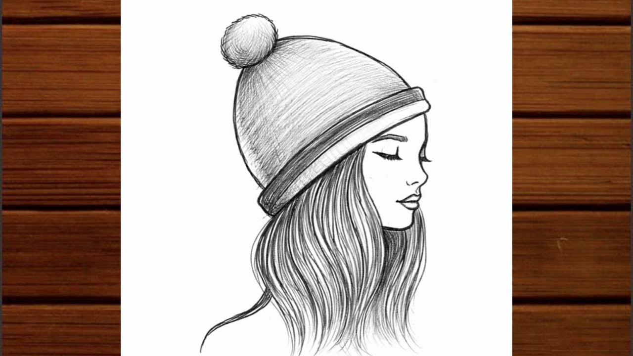 How to Draw Aesthetic Girl with Beanie | Easy Pencil Sketch Tutorial step by step