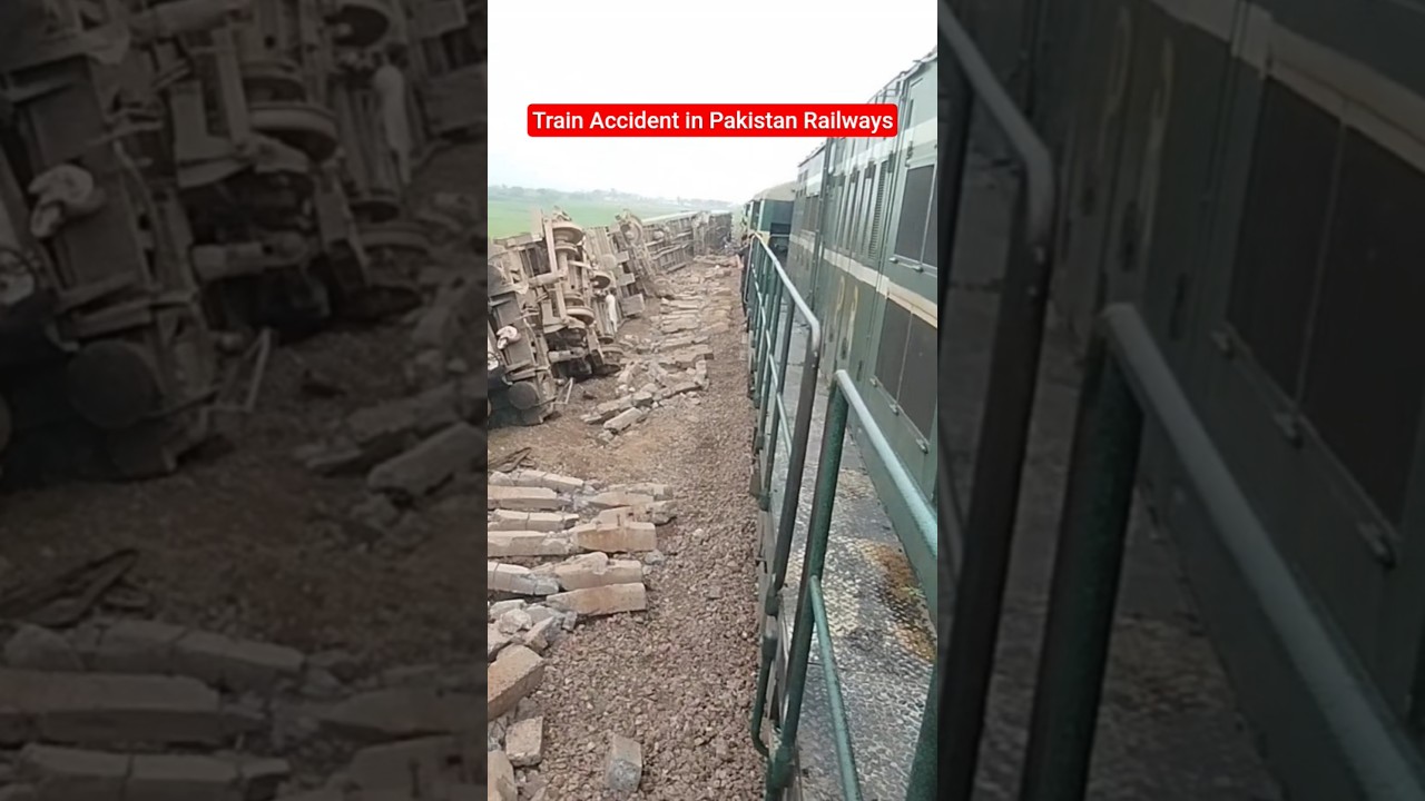 Train accident in Pakistan Railways #railway #trainaccident #train