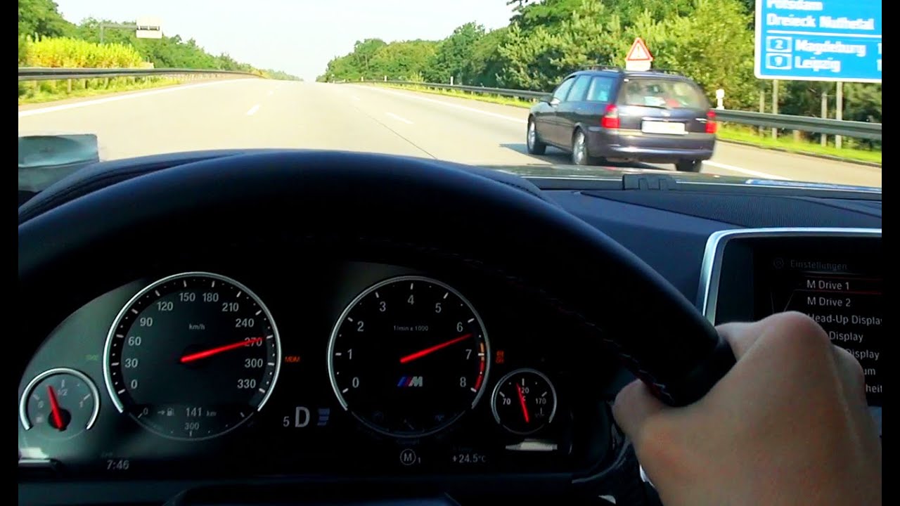BMW M6 onboard Acceleration Kickdown Autobahn F12 Cabrio F13 Autostrada Top Speed Driver View Test D