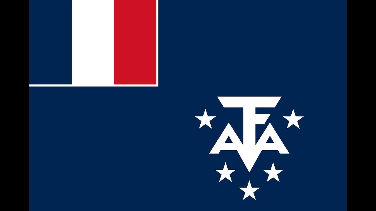 THE FRENCH SOUTHERN AND ANTARCTIC LANDS flag 10 Hours HD High Resolution (Screensaver)
