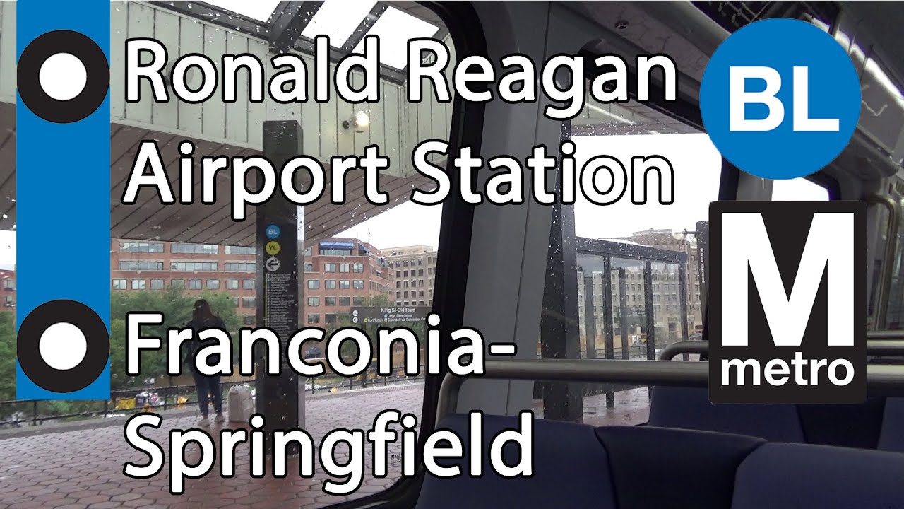 Riding WMATA Metro Blue Line from Ronald Reagan Airport to Franconia-Springfield