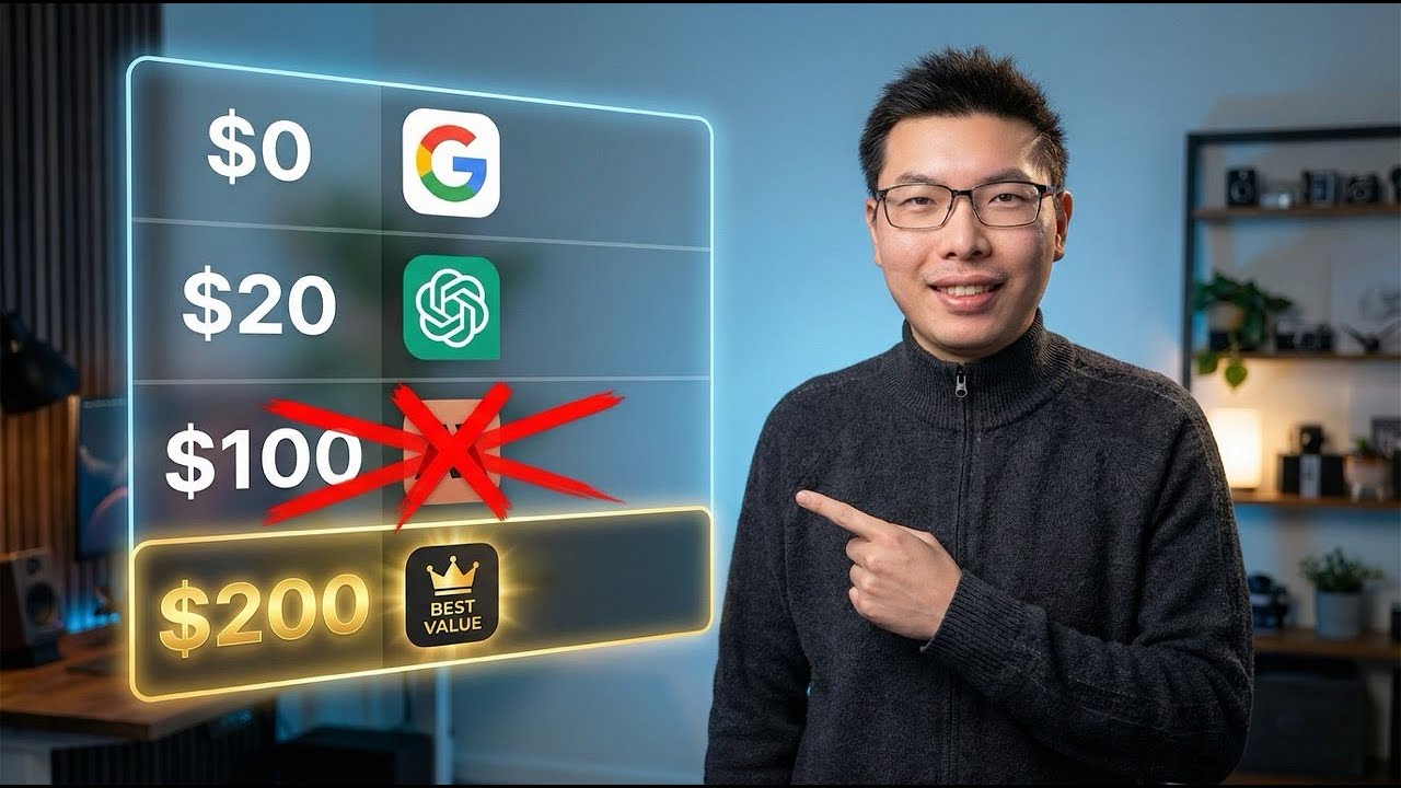 $0 vs $200 AI 訂閱：別再浪費錢了！(2026 實測) | 我每月花 $200 訂閱 AI，你隻需要買這一個 | Gemini / Claude / ChatGPT 对比