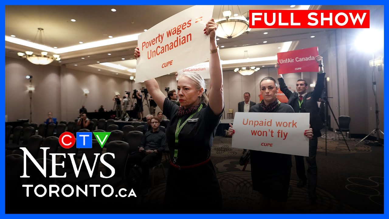 Flight attendants disrupt Air Canada press conference | CTV News Toronto at Noon for August 14, 2025