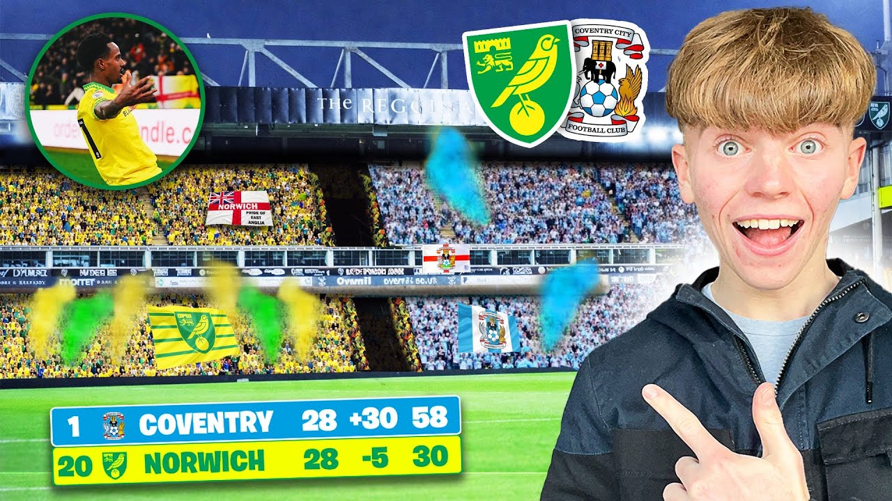 CRAZY ATMOSPHERE as NORWICH take down the LEAGUE LEADERS! Norwich City vs Coventry City
