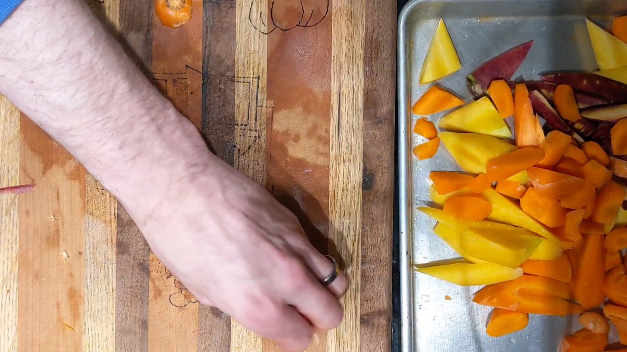 How to oblique cut carrots